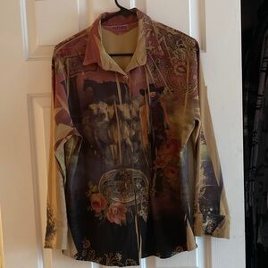 Pastaza Artistic Print Women's Blouse